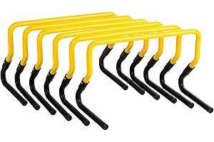 ‎ZOOMYO zoomyo Koordinationshürden/Koordinationsleiter/Koordinationshüttchen, Hürdenset für Profitraining, Geschwindigkeitsleiter auch für Kinder und Hunde, schwarz/gelb