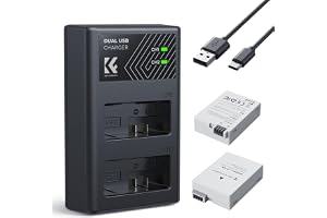 K&F CONCEPT LP-E8 batteri 2 stycken med dubbla kortplatser, kompatibel med Canon EOS 700D 650D 550D X7i X6i X5 och andra kame