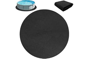 Rund poolmatta, poolmatta utanför marken, uppblåsbar spa-golvmatta, vikbar presenning för pool, poolgolvskydd, halkfri och absorberande, återanvändbar (370 cm)