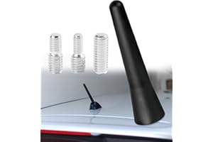 Xibao Antenne Voiture,Antenne Voiture Courte avec Vis M4 M5 M6,Accessoires pour Voitures,FM/AM/Dab Amplificateur Autoradio,Compatible avec la Plupart des Véhicules équipés d'une Antennes Externe