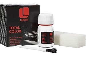 Lenzen Total Color Tinta per Pelle e Tessuti I Tintura per Scarpe e Borse I Riparare Piccoli Difetti I Crema Colorante I 25 ml