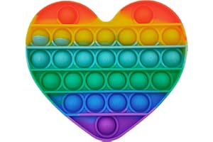 FIDGETARIAN Pop it Fidget Toy - Push Pop it Antiestres Niños - Push Pop Bubble Fidget Juguetes Antiestres - Sensorial Herramientas para Aliviar el Estrés y la Ansiedad para Niños y Adultos I Corazón