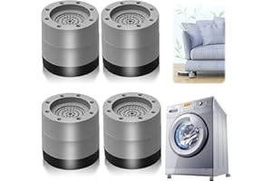 JIASHA Waschmaschine Fußpolster, 4 Stück Schwingungsdämpfer Waschmaschine Füße Pad Anti Rutsch Vibration Dämpfer Pads Gummi Fußpolster, für Rutschfeste Und GeräUschreduzierende (grau 6cm)