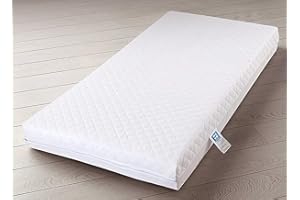 Night Comfort Matelas matelassé imperméable en fibre ultra respirante pour bébé et enfant (120 x 60 x 10 cm)