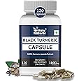 Holy Natural Black Turmeric Capsules - 120 Capsules (500 mg/cap) | Potent Black Turmeric Powder Use | Pure and Natural Capsules