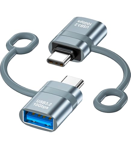 PORTENTUM USB-C Naar USB-A 3.0 Adapter – 10 Gbps, Zink Behuizing, Hittebestendig, OTG, 5 Gram, Universeel
