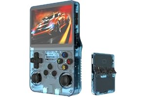 YXSPHM R36S Retro Handheld Video Game Console, 3.5Inch IPS Screen Video Player 64g TF Card 10,000+ Games Retro Handheld Game Console, With Open Source Linux System (Blue)