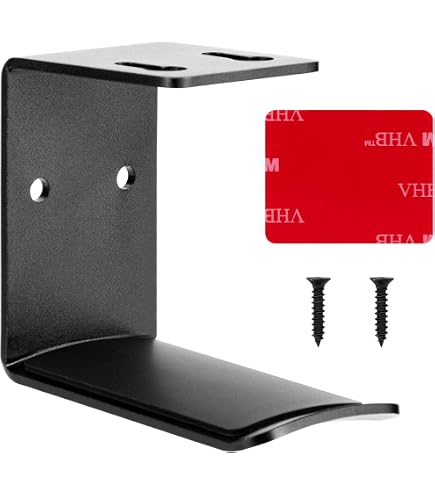 Support Mural Pour Casque Audio En Aluminium - Fixation Adhésive Facile, Pour Bureau Ou Maison, Design Sobre Noir