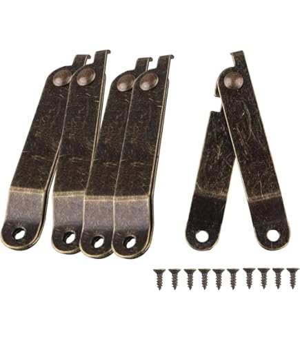 MroMax Lot De 4 Charnières De Support Pliantes, 55 Mm