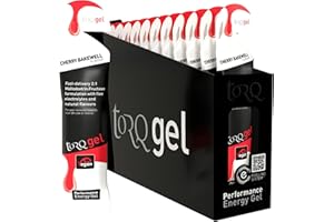 TORQ Running Gels with Electrolytes - 2:1 Maltodextrin: Fructose for Endurance Sports & Optimal Performance | Energy Gels for Running, Cycling & Marathons - 30g Carbs Per Gel | Cherry Bakewell 15