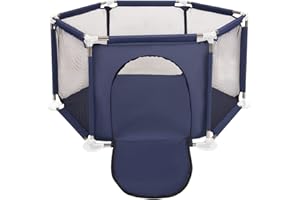 Selonis Parc Bébé Hexagonal Pliable, Bleu