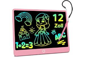 Electight 13 tums LCD-skrivtavla för barn, blå | Ögonvänlig trolleritavla med låsbara knappar, pedagogisk leksakspresent för pojkar och flickor 3, 4, 5, 6, 7, 8 år –