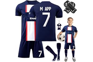 HEARTSKING Kids Football Kit Jersey 2023/24 With Training Shirts, Shorts, Socks, Guard Plate and Keychain - Home Away Christmas and New Year's Gift