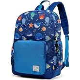 VASCHY Children's Backpack 5-8 Years 11.5 L Water Resistant For Primary | Children's School Backpack with Chest Zipper, Side