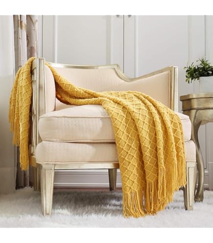 Linder Plaid Cocoon morbido in poliestere, colore arancione, 130 x 180 cm