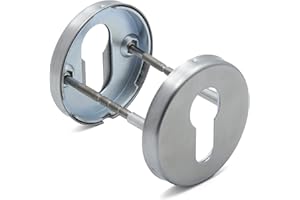 GENERIC Schlüsselrosette edelstahl matt Türrosette APECS für Innentüren und Außentüren Profilzylinder | Buntbart, Silber