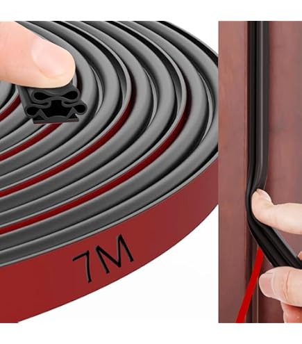 Dpm Tapes - Joint En Caoutchouc Anti-courants Adhésif Solide, Isolation Phonique, Profil D, Protection Contre Fissures, Anti-poussière - 6 Mètres En Destockage Et Reconditionné Chez