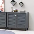 Modern Shoe Storage Cabinet 2 Doors Footwear Stand Rack Unit Cupboard Sonoma Oak