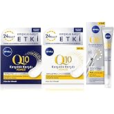 NIVEA Q10 3 Adımlı Kırışıklık Karşıtı Bakım Seti,G&uuml;nd&uuml;z Kremi,Cilt Serumu ve Gece Kremi 50 ml