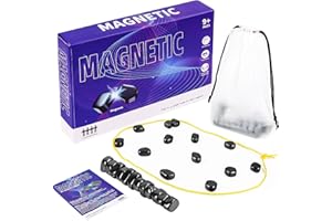 ZITUZY Tablero de ajedrez magnético – Ajedrez de combate con magnético, juego de ajedrez magnético de viaje, juego de rompecabezas, fiesta de tablero de ajedrez portátil para reuniones familiares (20