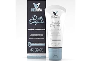 Medcosa Daily Defence Nappy Rash Cream - Moisturizing Barrier Cream for Quick Itch Relief - Zinc Oxide for Sweat & Nappy Rash - Reduces Redness, Irritation & Discomfort - 100g