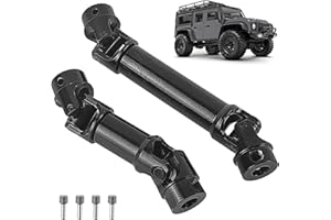 ZPSNDP 2 sztuki wału napędowego do Injora Trx4m, wał napędowy 45,5 mm / 39 mm, wał napędowy ze stali nierdzewnej, Trx4 m, tuning, wał napędowy do zdalnie sterowanego samochodu, RC 1/18 do Traxxas Trx4 m