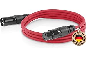 ETEC, Kabel XLR, kabel mikrofonowy, wtyczka XLR na gniazdo XLR, kabel łączący XLR, niebieski, 3,00 m