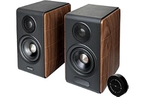 Edifier S880DBMKII aktiva Hi-Fi-högtalare | Hi-Res audiotrådlös LDAC | 88 W | DSP | Elegant trähölje