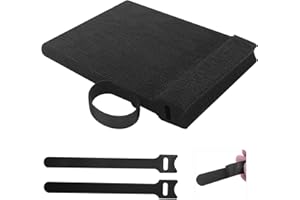 Astrumdex Opaski zaciskowe czarne 70 sztuk wielokrotnego użytku rzepowe opaski kablowe 150x12mm regulowane taśmy na rzep do domu i biura organizer kabli