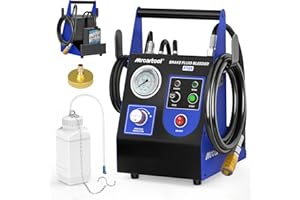MRCARTOOL F109 Purgeur de Freins Automatique Pulsé 220V pour Voiture, Kit de Purge et Changement de Liquide de Freins avec 1 Adaptateur pour Maître-Cylindre, Pression Réglable 0.5~2.5Bar
