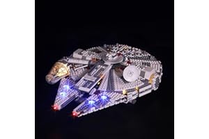 Cooldac LED Light Kit for Lego 75257 Star Wars Millennium Falcon Starship, USB Connecting Lighting Set Compatible with Lego 75257 (Lights Only, No Lego Models)