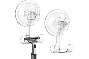 GlobaLink Large Suction Cup Hooks Shower Razor Holder - 2 Pack Heavy Duty Reusable Vacuum Shower Hook, Damage Free Wall Hooks for Bathroom Kitchen Towel Loofah Sponge Key Shaver Bathrobe Wreath