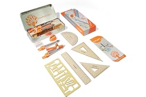 ‎YPLUS YPLUS Geometrie-Set für Schüler, Mathe Protraktor Kompass mit Linealen, Box Protraktor Kit für Klassenbedarf und Schule, 11 Pcs