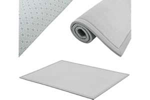 ‎JUSKYS Juskys Krabbelmatte Spielmatte Krabbeldecke 200x150 cm Samtmatte Teppich für Kind, Baby, Yoga - rutschfest, weich Kinderteppich Spielteppich in Grau