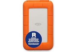 LaCie Rugged USB-C, 2TB, disco duro externo portátil, para PC Mac iPad & iPhone, incl. USB-C, Data Rescue Service (STFR2000800)