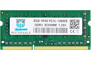 Motoeagle 8GB DDR3L 1600MHz So-dimm RAM, PC3L-12800S 1RX8 Memoria, PC3 12800 1.5/1.35V CL11 204Pin No ECC Sin Búfer Para Apple MacBook Pro iMac Mac Mini
