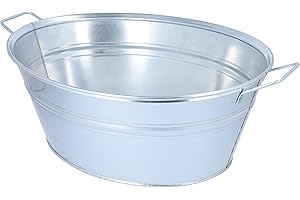 ‎HRB HRB Zinkwanne 27 Liter Volumen Getränkekühler Eiswürfelbehälter Pflanztopf aus Zink