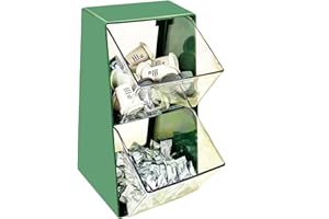 Hosoncovy Organiseur de tiroir à thé – Support de rangement transparent à 2 couches pour sachets de thé et capsules de café – Étagère pour sachets de sucre et sachets de thé pour armoire et comptoir