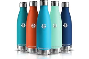 Grsta Botella Agua Acero Inoxidable - 750ML - Botella Termica - Botella Gimnasio - Sin BPA - Cantimplora Termica 0.75l Reutilizable, para Adultos, Gym, Escuela, Deportiva, Oficina