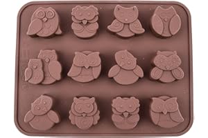 Selecto Bake - silikonowa forma do czekolady, brązowa (sowa)