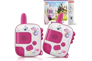 WOOTOYZ Walkie-Talkie Bambina, Unicorno Bambina Regalo 3 4 5 6 7 8 Anni Walkie Talkies Bambini Giocattoli 3-8 Anni Giocattoli Giochi Esterno 3 4 5 6 7 8 Anni Bambini Idee Regalo Bimba Compleanno Per Bambina