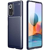 Elfia Xiaomi Redmi Note 10 Pro ile Uyumlu Kılıf Silikon Karbon İnce Esnek Lens Korumalı Tarz Mat Parmak İzi Bırakmayan Kapak 