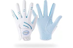 CINGHI LUSSO Kinder-Golfhandschuhe, rosa, Leder, elastischer Stoff, atmungsaktiv, Junior-Golfhandschuh, Links- und Rechtshänder, Golf-Zubehör für Kinder – ein Paar