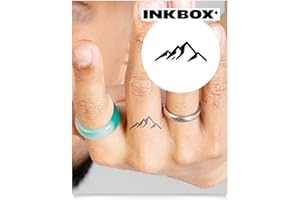 Inkbox Temporary Tattoos, Semi-Permanent Tattoo, One Premium Easy Long Lasting, Waterproof Temp Tattoo with For Now Ink - Lasts 1-2 Weeks, Damavand, 1 x 1 in