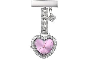 LANCARDO Silverora Orologio da infermiera personalizzato Nurse Watch con nome a forma di cuore, orologio da taschino al quarzo per medico, regalo sanitario