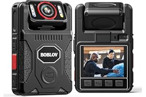 BOBLOV M7 Pro 256GB Police Body Camera, GPS 4K Body Camera with Audio, 180° Rotate Lens, 4000mAh for 14 Hours Video Recording, Fast Charging with 4-5 Hours for Law Enforcement, Delivery