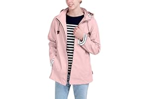 Breizh Ocean - Impermeable ERQUY, Corte ajustado con interior a rayas - Mujer - de XS a 4XL