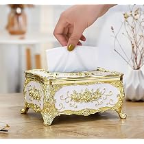 Funny Lady Skirt Tissue Box Cover | Vintage Decorative ABS Plastic Holder For Home Office
