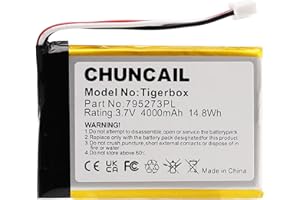 CHUNCAIL Batteria compatibile con Tigerbox Touch Radio Play Box (4000 mAh, 3,7 V, polimeri di litio)