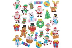 Baker Ross Autocollants en Feutrine motif Noël - Lot de 80, Autocollants pour Enfants (FX380)